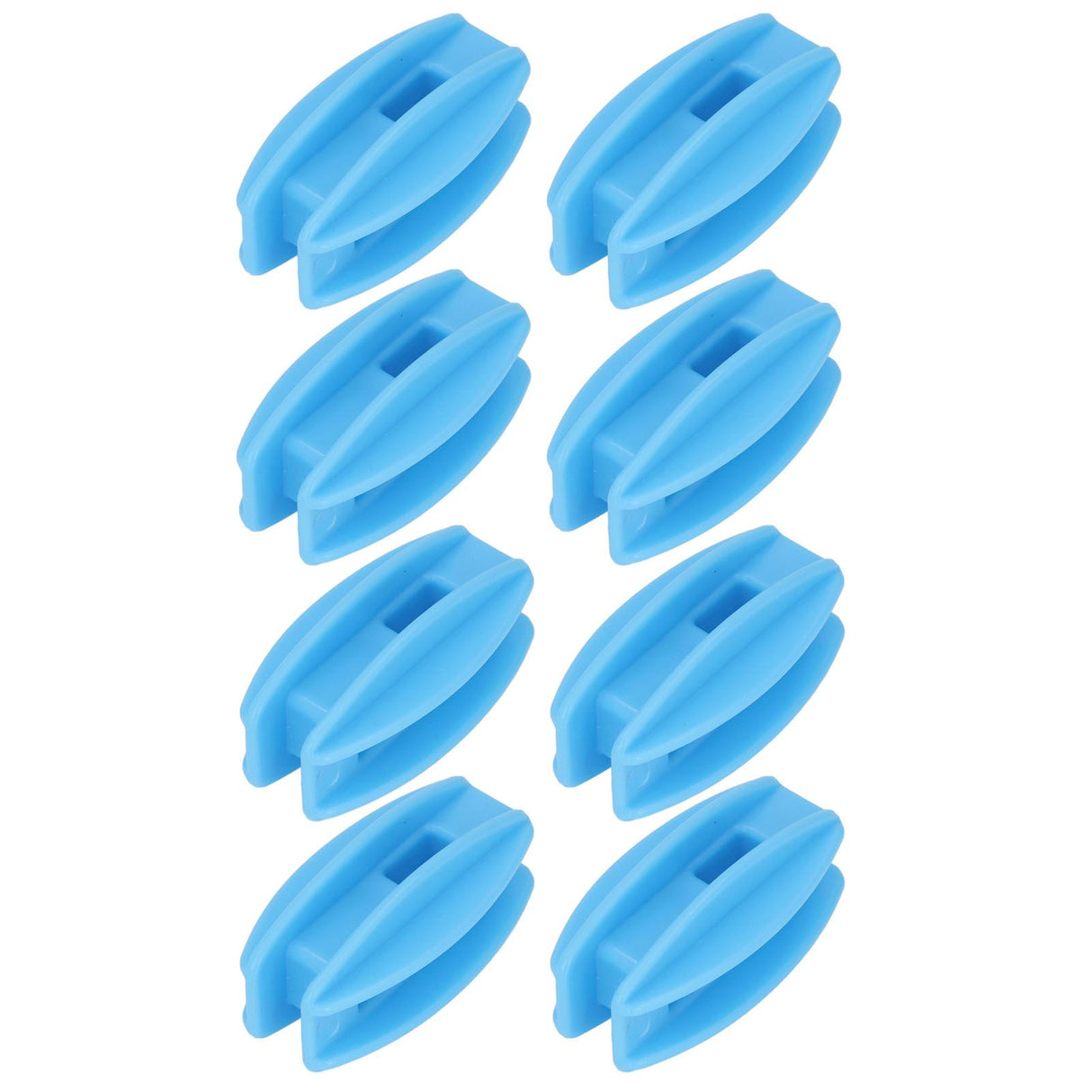 100PCS Electric Fence Insulator Weather Resistant ABS Square Tube Post Insulator for Steel Wire Blue