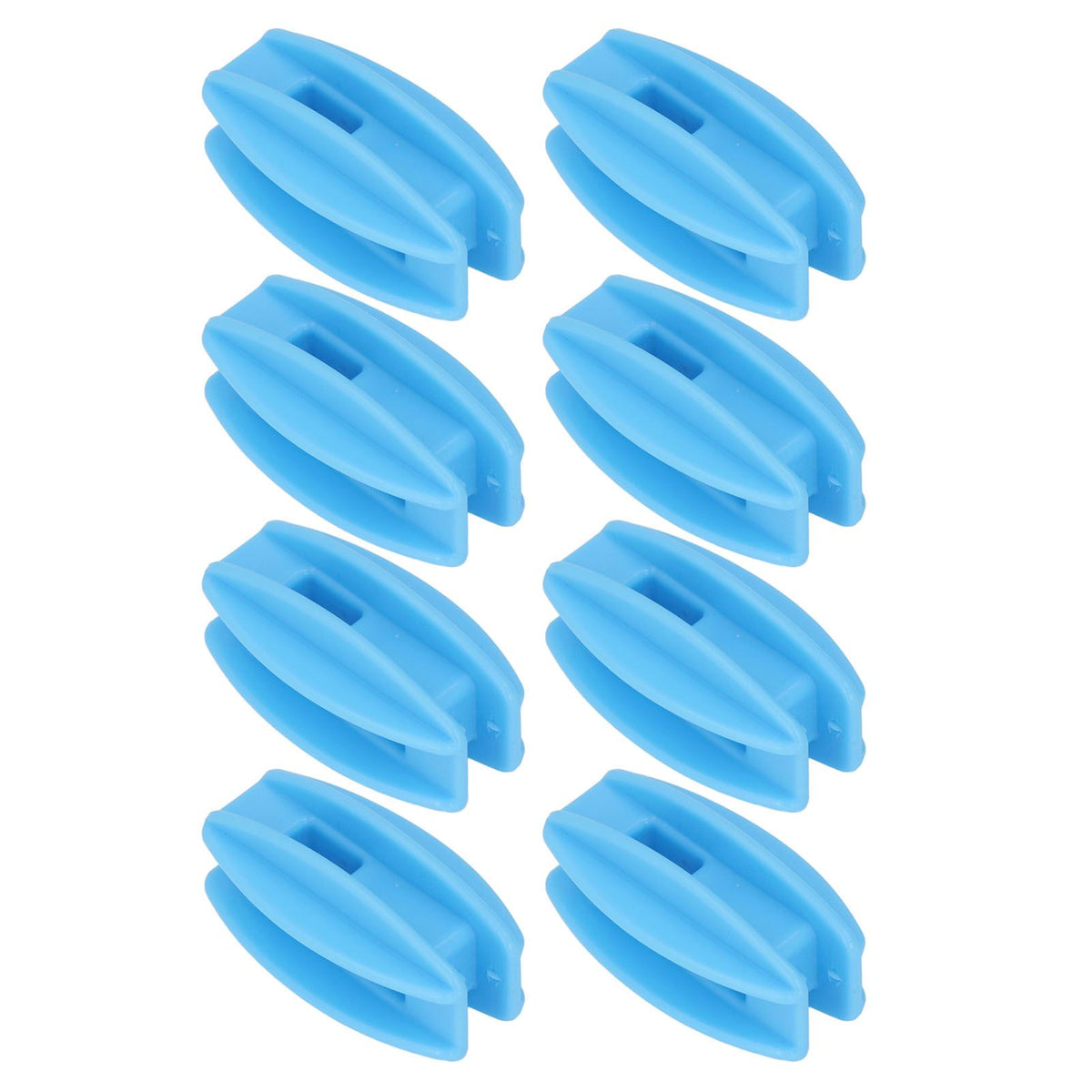 100PCS Electric Fence Insulator Weather Resistant ABS Square Tube Post Insulator for Steel Wire Blue