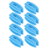 100PCS Electric Fence Insulator Weather Resistant ABS Square Tube Post Insulator for Steel Wire Blue - Top-Down View