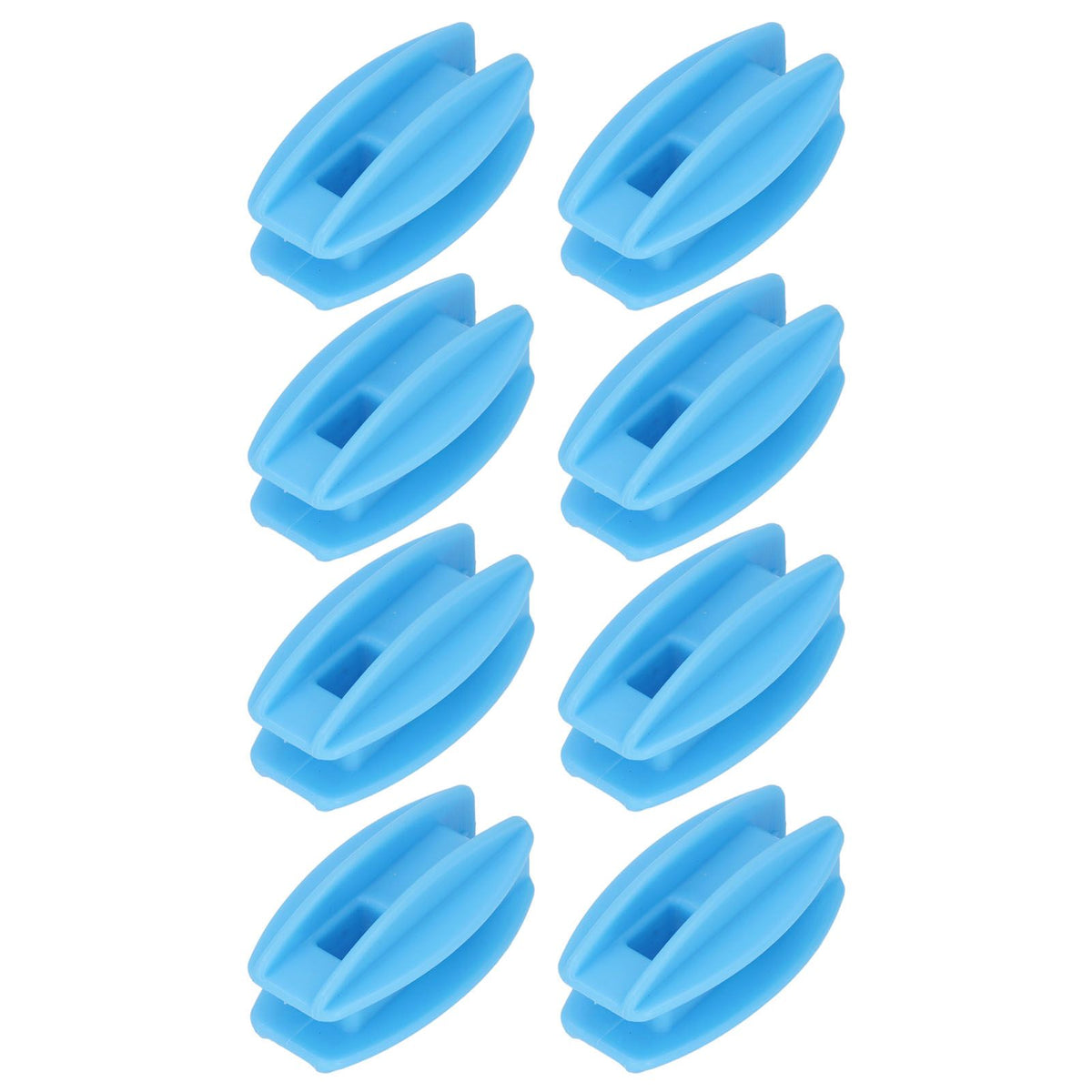 100PCS Electric Fence Insulator Weather Resistant ABS Square Tube Post Insulator for Steel Wire Blue