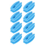100PCS Electric Fence Insulator Weather Resistant ABS Square Tube Post Insulator for Steel Wire Blue