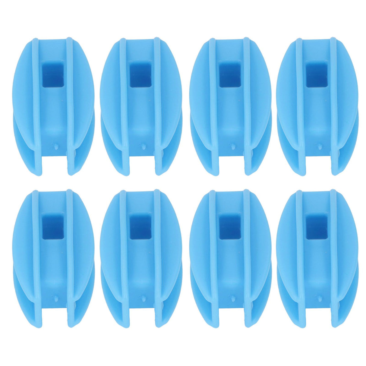 100PCS Electric Fence Insulator Weather Resistant ABS Square Tube Post Insulator for Steel Wire Blue