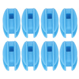 100PCS Electric Fence Insulator Weather Resistant ABS Square Tube Post Insulator for Steel Wire Blue - Close-Up Angle