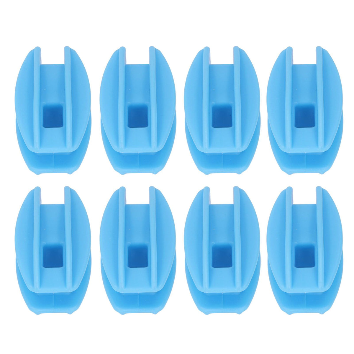 100PCS Electric Fence Insulator Weather Resistant ABS Square Tube Post Insulator for Steel Wire Blue
