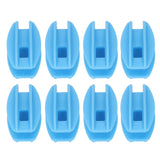 100PCS Electric Fence Insulator Weather Resistant ABS Square Tube Post Insulator for Steel Wire Blue