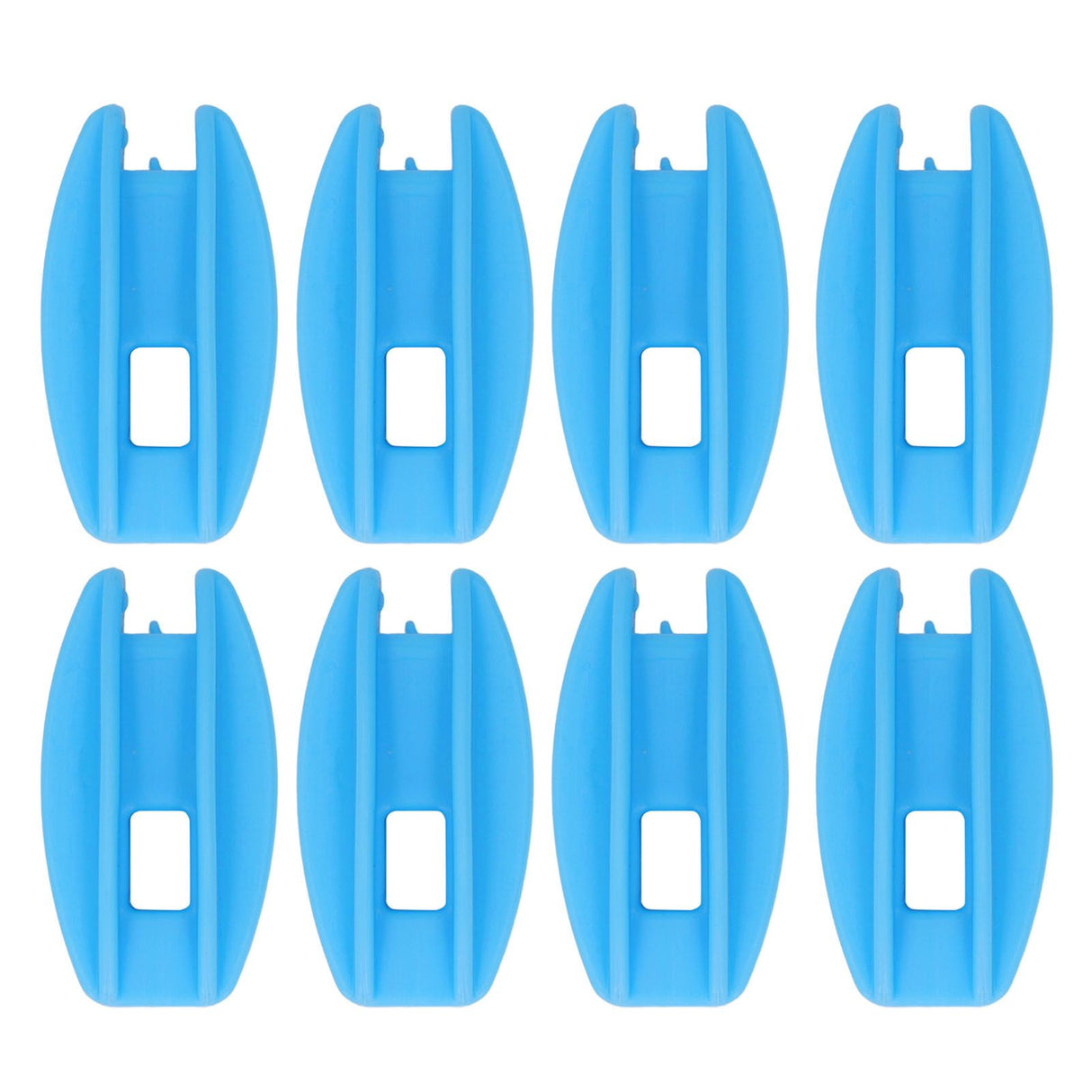 100PCS Electric Fence Insulator Weather Resistant ABS Square Tube Post Insulator for Steel Wire Blue