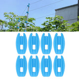 100PCS Electric Fence Insulator Weather Resistant ABS Square Tube Post Insulator for Steel Wire Blue