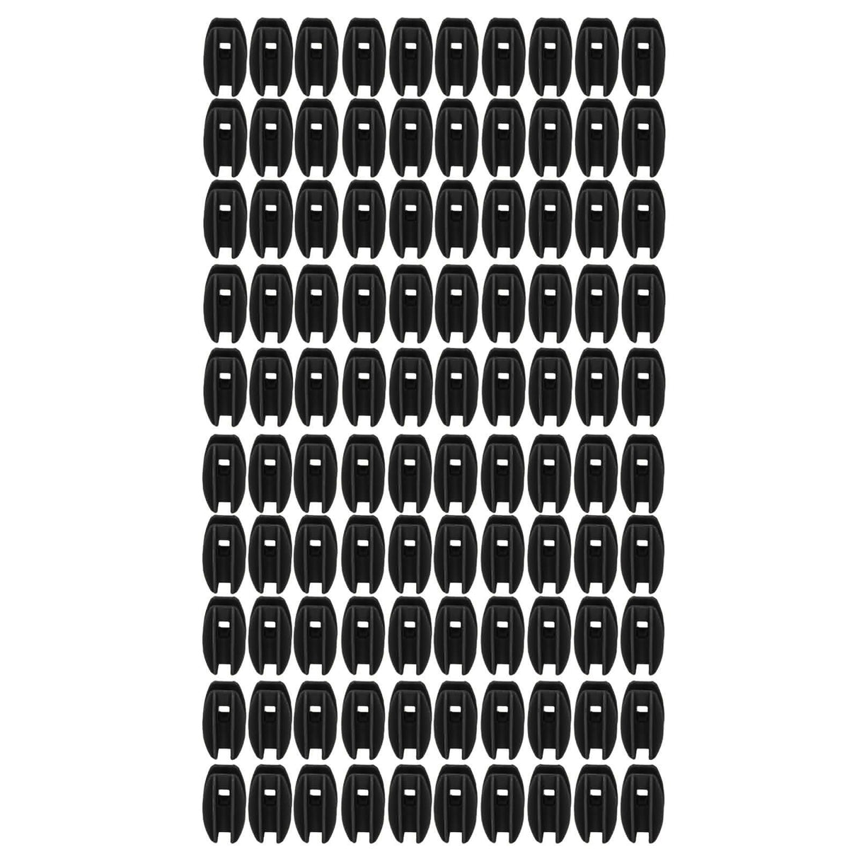 100PCS Electric Fence Insulator Weather Resistant ABS Square Tube Post Insulator for Steel Wire Black