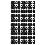 100PCS Electric Fence Insulator Weather Resistant ABS Square Tube Post Insulator for Steel Wire Black
