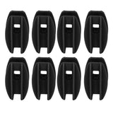 100PCS Electric Fence Insulator Weather Resistant ABS Square Tube Post Insulator for Steel Wire Black - Front View