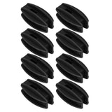 100PCS Electric Fence Insulator Weather Resistant ABS Square Tube Post Insulator for Steel Wire Black - Top-Down View