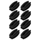 100PCS Electric Fence Insulator Weather Resistant ABS Square Tube Post Insulator for Steel Wire Black - 45-Degree Angle