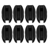 100PCS Electric Fence Insulator Weather Resistant ABS Square Tube Post Insulator for Steel Wire Black - Close-Up Angle