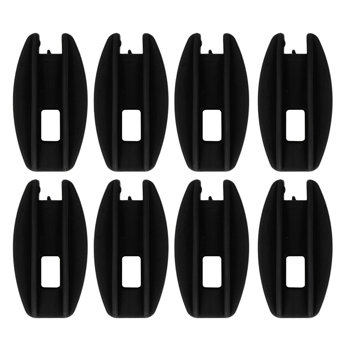 100PCS Electric Fence Insulator Weather Resistant ABS Square Tube Post Insulator for Steel Wire Black