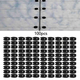 100PCS Electric Fence Insulator Weather Resistant ABS Square Tube Post Insulator for Steel Wire Black - Extra Image