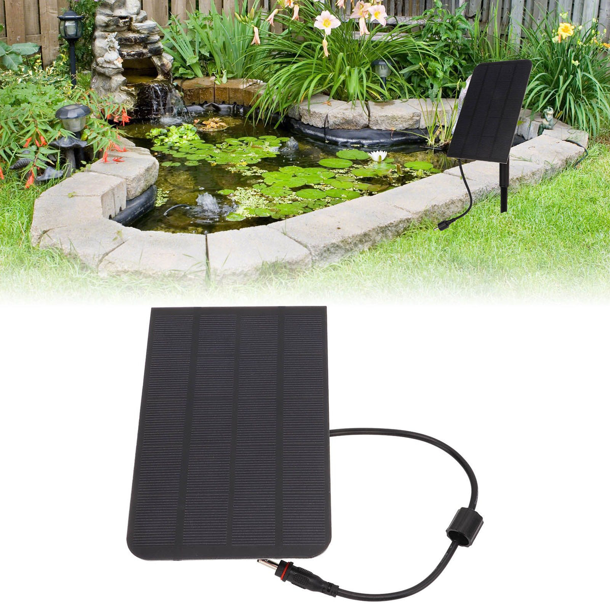 Solar Oxygen Pump 2.5W High Power Lightweight Fishing Pool Oxygen Pump for Outdoor 5V