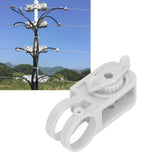 40Pcs Electric Fence Insulator Tightener Firmly Fixing Corrosion Resistance Tube Post Insulator Tensioner Grey