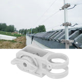 40Pcs Electric Fence Insulator Tightener Firmly Fixing Corrosion Resistance Tube Post Insulator Tensioner Grey
