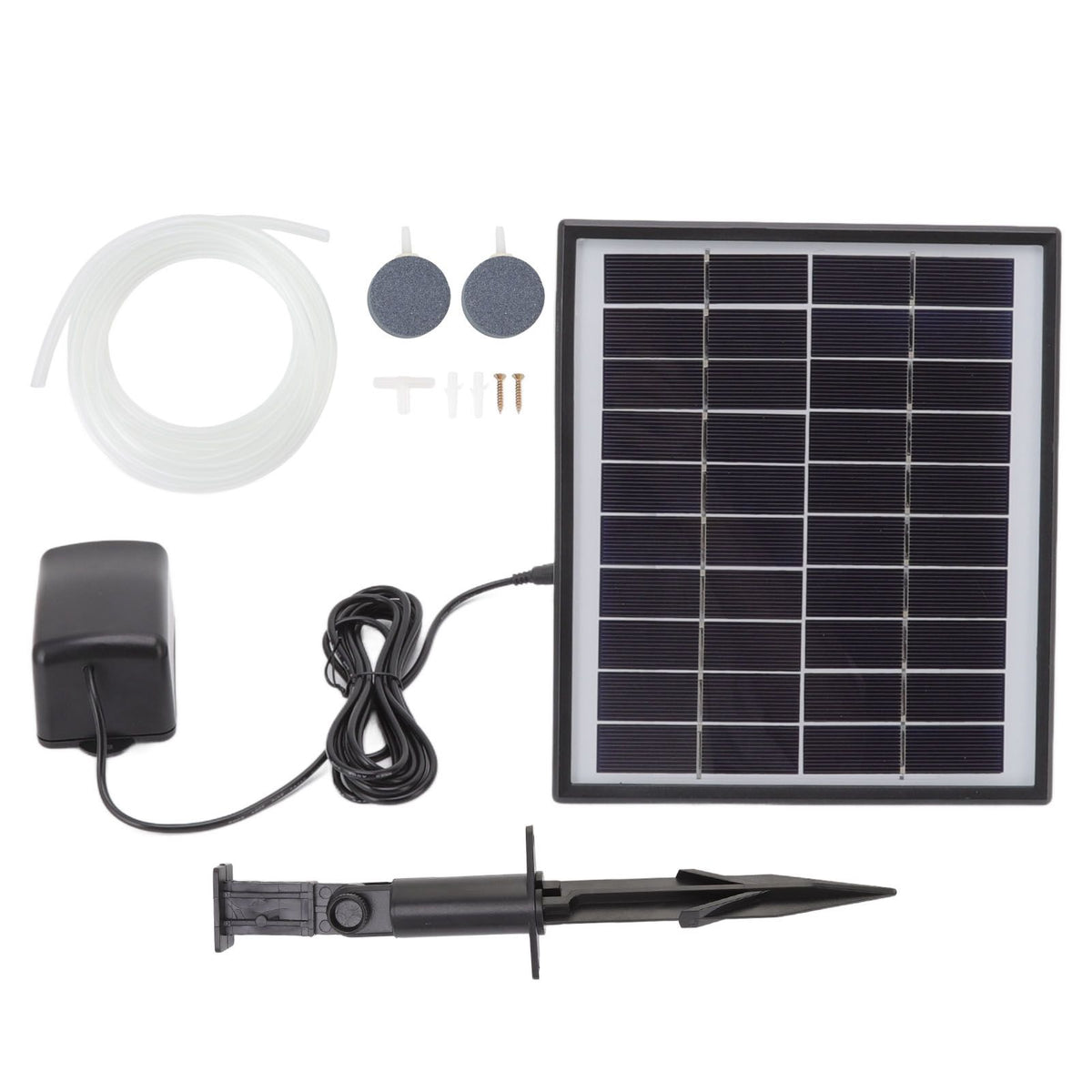 Solar Oxygen Pump 10V 6W Shockproof Small Lightweight Solar Water Air Pump for Fish Tanks Aquariums Swimming Pools