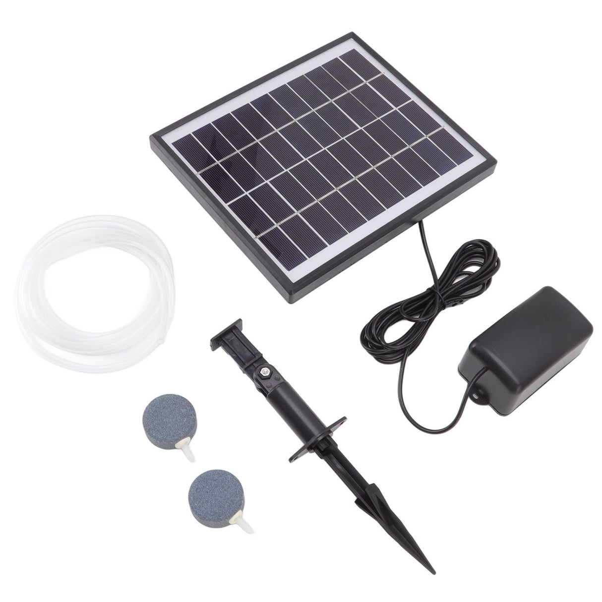 Solar Oxygen Pump 10V 6W Shockproof Small Lightweight Solar Water Air Pump for Fish Tanks Aquariums Swimming Pools