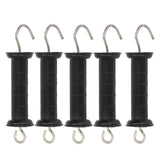 5Pcs Electric Fence Handle Insulated Gate Grip Bar with Metal Hook for Farm Pasture
