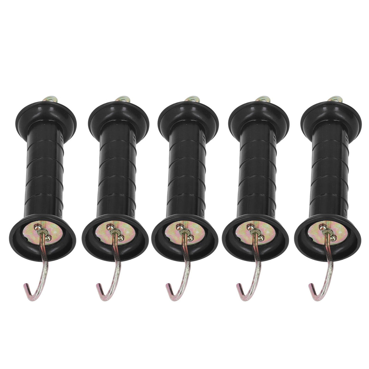 5Pcs Electric Fence Handle Insulated Gate Grip Bar with Metal Hook for Farm Pasture