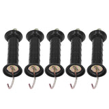 5Pcs Electric Fence Handle Insulated Gate Grip Bar with Metal Hook for Farm Pasture