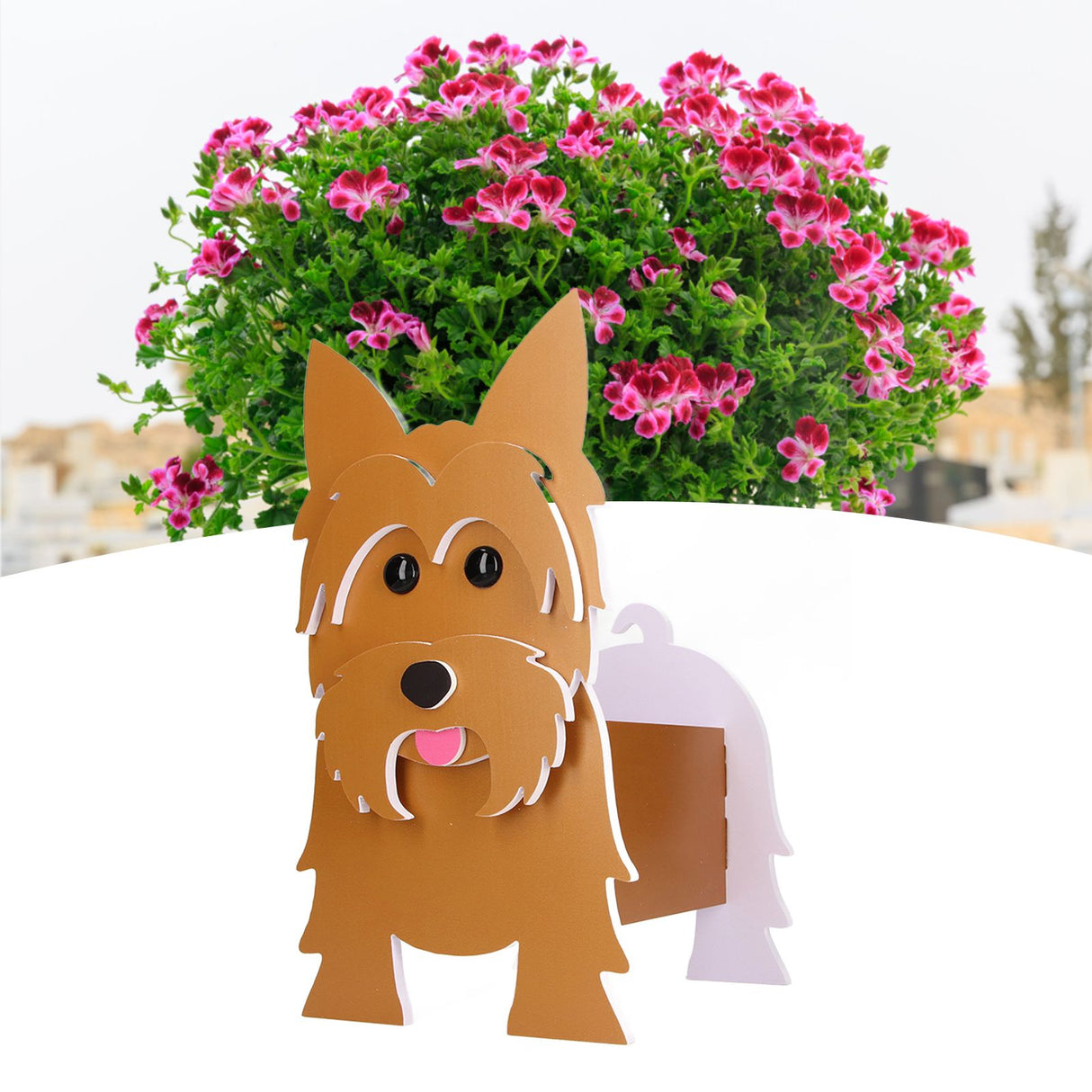 Dog Plant Container Cute PVC in Bulk Dog Planter Flower Pot for Indoor Garden Decoration