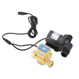 DC Brushless Pump Quiet Solar Water Heater Booster Pump with Flow Switch 6v-24v G1/2 Male Thread - 45-Degree Angle