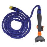 Cartridge Filter Cleaning Comb Orange Handheld Rinse Tool with Water Pipe for Swimming Pool - Side View