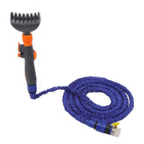 Cartridge Filter Cleaning Comb Orange Handheld Rinse Tool with Water Pipe for Swimming Pool - Rear View