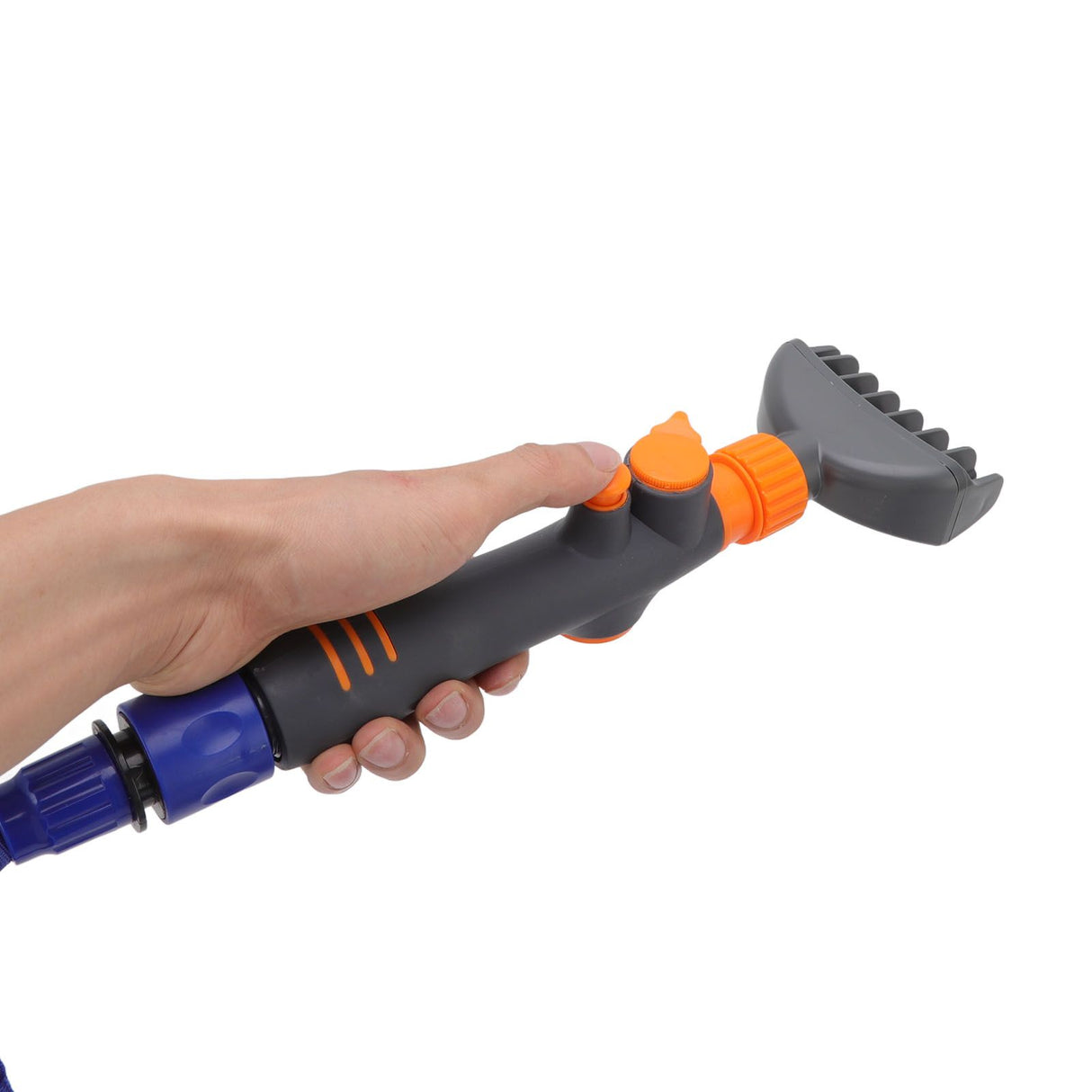 Cartridge Filter Cleaning Comb Orange Handheld Rinse Tool with Water Pipe for Swimming Pool