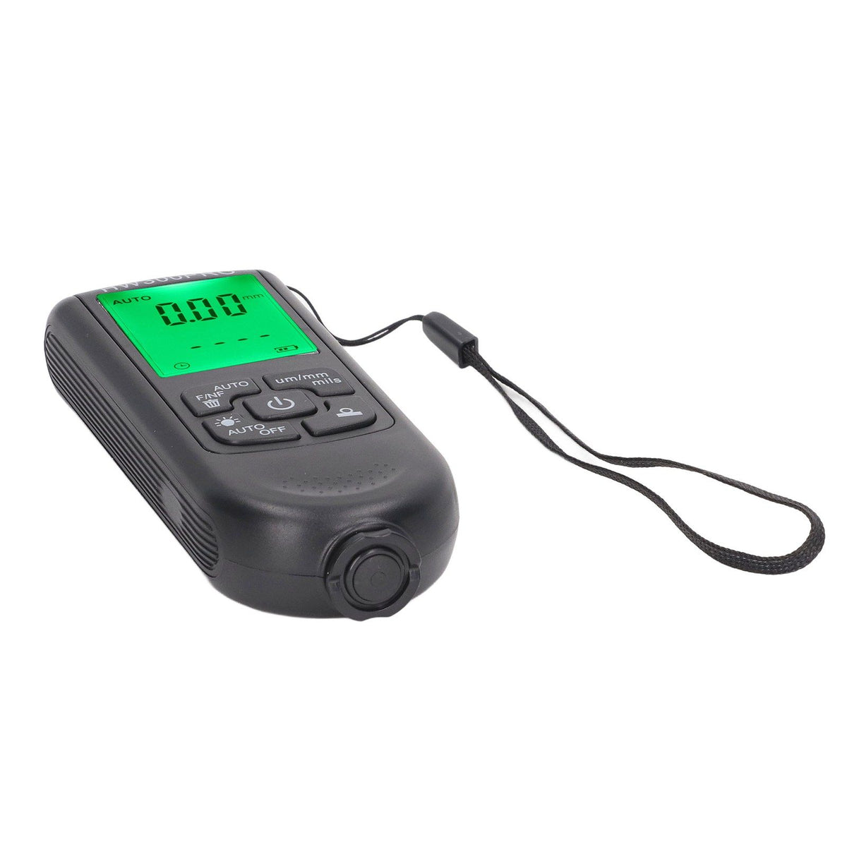 Digital Coating Thickness Gauge ABS with Portable Rope Automatic Shutdown Function Paint Coating Meter for Outdoor Black