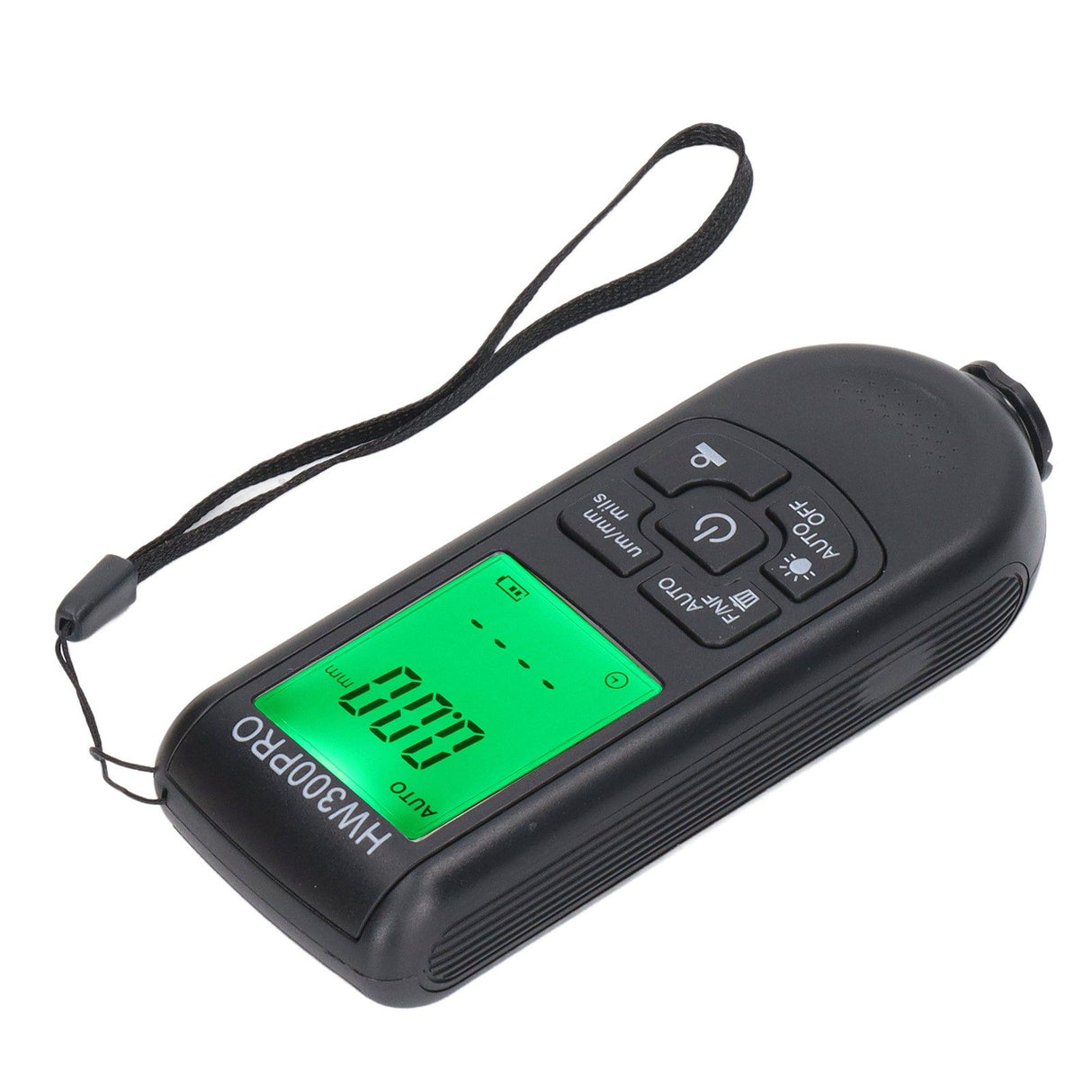 Digital Coating Thickness Gauge ABS with Portable Rope Automatic Shutdown Function Paint Coating Meter for Outdoor Black