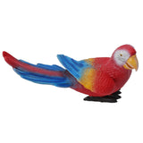 Parrot Sculpture Ornament Waterproof Lifelike Synthetic Resin Decorative Bird Statue for Garden Courtyard Balcony Red Macaw On The Left
