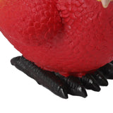 Parrot Sculpture Ornament Waterproof Lifelike Synthetic Resin Decorative Bird Statue for Garden Courtyard Balcony Red Macaw On The Left