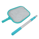 Swimming Pool Skimmer Net Plastic Nylon Green Leaf Rake Cleaning Tool for Hot Tub Spa Fountain - Front View