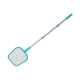 Swimming Pool Skimmer Net Plastic Nylon Green Leaf Rake Cleaning Tool for Hot Tub Spa Fountain - Top-Down View