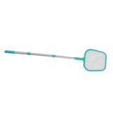 Swimming Pool Skimmer Net Plastic Nylon Green Leaf Rake Cleaning Tool for Hot Tub Spa Fountain - Low Angle