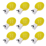 9pcs Chicken Water Cups Yellow Poultry Automatic Drinking Bowl Water Cups Feeder Waterer for Chicken Duck Goose Quail - Front View