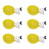 9pcs Chicken Water Cups Yellow Poultry Automatic Drinking Bowl Water Cups Feeder Waterer for Chicken Duck Goose Quail - 45-Degree Angle