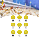 9pcs Chicken Water Cups Yellow Poultry Automatic Drinking Bowl Water Cups Feeder Waterer for Chicken Duck Goose Quail