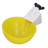 9pcs Chicken Water Cups Yellow Poultry Automatic Drinking Bowl Water Cups Feeder Waterer for Chicken Duck Goose Quail