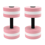 2 PCS EVA Water Floating Dumbbell Yoga Exercise Water Foam Dumbbell Fitness Tool for Men Women Kids Pink