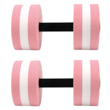 2 PCS EVA Water Floating Dumbbell Yoga Exercise Water Foam Dumbbell Fitness Tool for Men Women Kids Pink