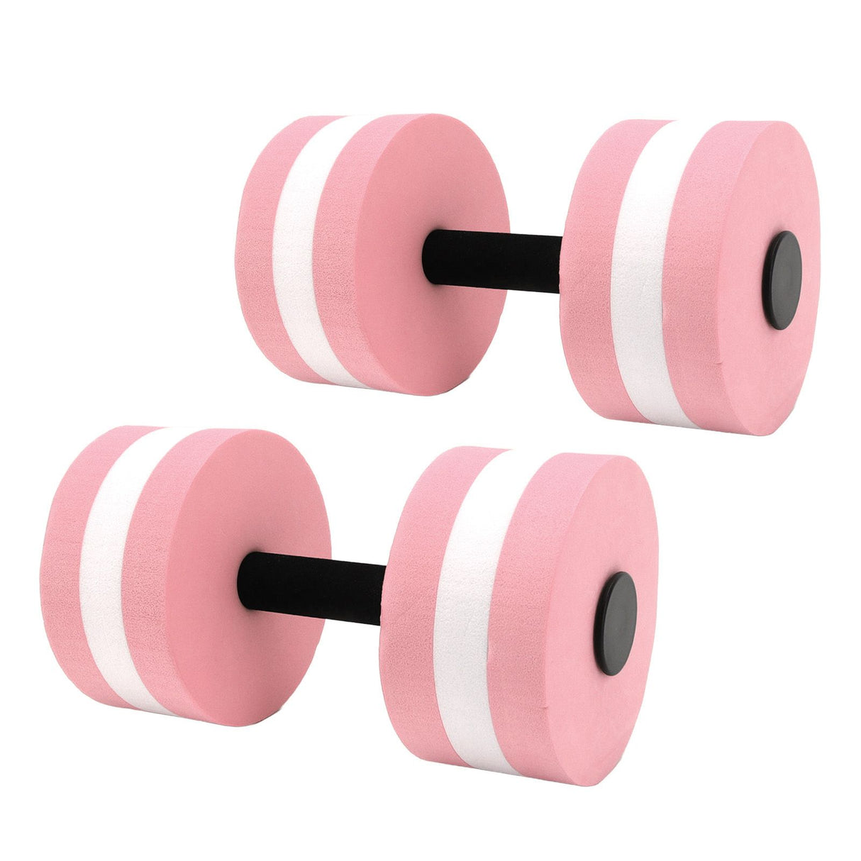 2 PCS EVA Water Floating Dumbbell Yoga Exercise Water Foam Dumbbell Fitness Tool for Men Women Kids Pink