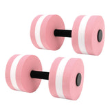 2 PCS EVA Water Floating Dumbbell Yoga Exercise Water Foam Dumbbell Fitness Tool for Men Women Kids Pink - 45-Degree Angle