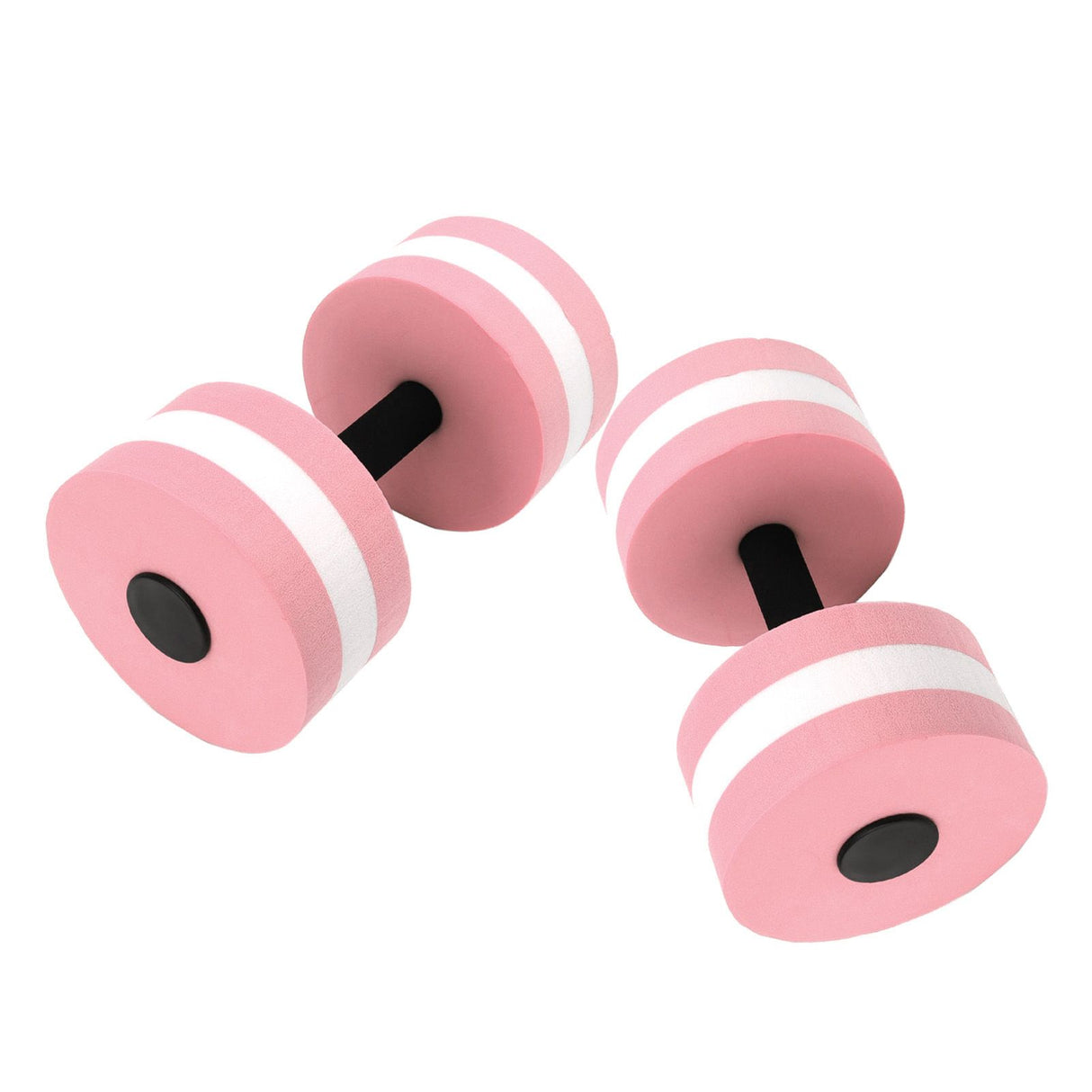 2 PCS EVA Water Floating Dumbbell Yoga Exercise Water Foam Dumbbell Fitness Tool for Men Women Kids Pink