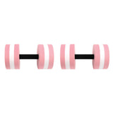 2 PCS EVA Water Floating Dumbbell Yoga Exercise Water Foam Dumbbell Fitness Tool for Men Women Kids Pink - Close-Up Angle