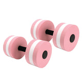 2 PCS EVA Water Floating Dumbbell Yoga Exercise Water Foam Dumbbell Fitness Tool for Men Women Kids Pink
